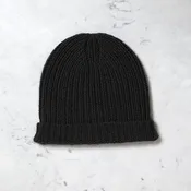 Black Cashmere Blend Beanie