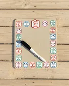 Beach Badge Dry Erase Board