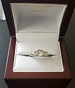 1.50 Carat Old Minor 3 Stone Round Diamond Engagement Ring