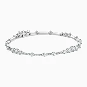 Arpeggia one line bracelet in white gold