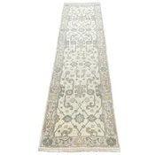2x10 Hand-Knotted Wool Runner Rug, 2'8" x 9'9" Vintage Oushak Style Hallway Runner
