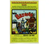 Adam West Signed Unframed 27x40 Yellow Batman Poster