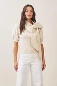 A Little Extra Sweater Top - Cream
