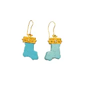 Turquoise Boot Statement Earrings
