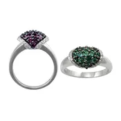 0.74 carat Natural Brazilian Alexandrite Ring with Round Diamonds – NOTE, THIS ITEM IS NOT AVAILABLE AT THIS TIME.