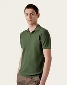 Army Green Pure Cotton Garment Dyed polo