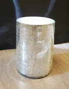 Crackle Glass Cylinder Vase