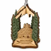 3-D Sedona Bell Rock Wood Ornament