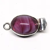 Candy pink oval swirl clasp