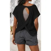 Black Cross-Back Shirt