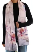 100% Silk Floral Print Scarf-SILK2603