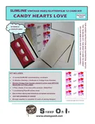 GlitterFilm & Vintage Hues 12 Slimline Card Kit Candy Hearts Love