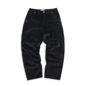 Baggy Fit Corduroy Carpenter Pant Black