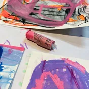 Abstraction with R&amp;F Pigment Sticks