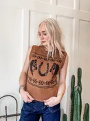 Brown Horseshoe Sweater Vest