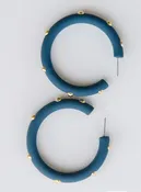 Large Candance Hoop Earrings w/ Gold Accents