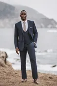 Allure Slate Blue Slim Fit Suit