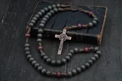 Logos Catholic Rosary - Durable Wooden Rosary for Men