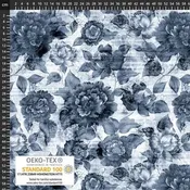 AVALANA Knit Jersey- Roses Blue
