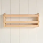 16" Backless Wall Bookshelf - Maple Wood - 16 1/4" L x 3 1/4" D x 6 1/2" H