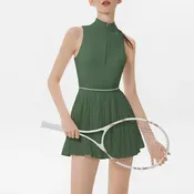 Golf Tennis Dress Sports Set Yoga for Women Workout Pickleball Clothing Badminton Skorts Activewear Hollow Out Sport Dresses