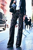Boy Flare Tuxedo Pant - Multicolor Hearts On Black