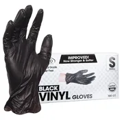 ForPro Black Powder-Free Vinyl Gloves Small 100-Count