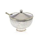 Golden Frost Jam Jar with Spoon