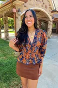 Autumn Lace Floral Top