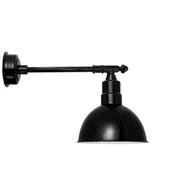 12" Blackspot LED Barn Light with Victorian Arm - Black