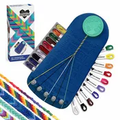 Choose Friendship, My Friendship Bracelet Maker® – Blueberry (Blue), 20 Pre-Cut Threads – Makes Up to 8 Bracelets