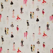 Barbie Vintage Fabric Collection - Main Gray