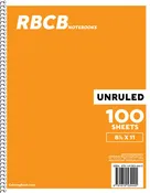 100 Sheet Notebook Unruled Orange