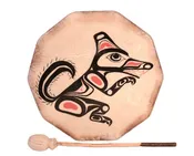 Northwest Coast Nootka Painted Hand Drum