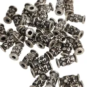 13mm x 6mm Flower Post Bead - Available in Antique Pewter & Gold Finishes - CBS 11/6393