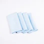 Square Linen Napkins, Blueberry, Set of 4