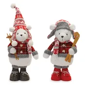 Plush Polar Bear with Skis (Set of 2)