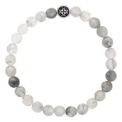 AWARENESS: Silver Grey Quartz Faceted Bracelet