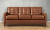 Aiden 3-Seater Leather Sofa With Track Arms