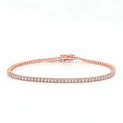 14k Rose Gold 1.70ct Diamond Tennis Bracelet