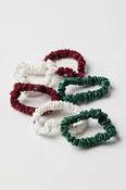 100% Pure Mulberry Silk Hair Scrunchies with Gift Box - Set of 6 Skinny Hair Ties