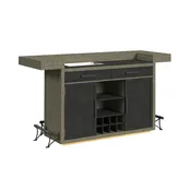 Jemma Bar Table with Light in Grey and Dark Espresso