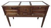 Antique Country Store Display ​Cabinet on Stand, Oak, 35"H, PA6799