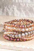 Glass Bead 9 Set Bracelet