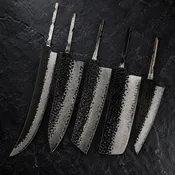 76 Layer Japanese Damascus Knife Blanks - Set of 5