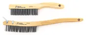 05764 Carbon Steel Scratch Brushes (V-Groove Scratch), 3 rows x 14 rows x .014" Trim Length, 12-Pack