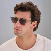 Baker in Palm Green/Brown Gold Gradient Lens Polarized Sunglasses
