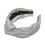 ANTIQUE SILVER KNOTTED PLEATED HEADBAND