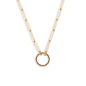 Clip | Large Clip Open Chain with Braided Wheat Annex Link | Yellow Gold