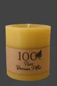100% Beeswax 3"x3" Pillar — Maine Mountain Soap & Candle Co.
